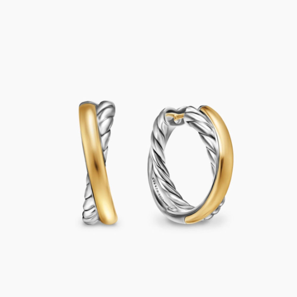 David Yurman Wrapped Single Line Earrings